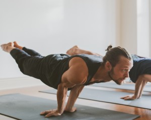 Ashtanga Yoga Teacher Chad Crozier practicing ashtanga yoga